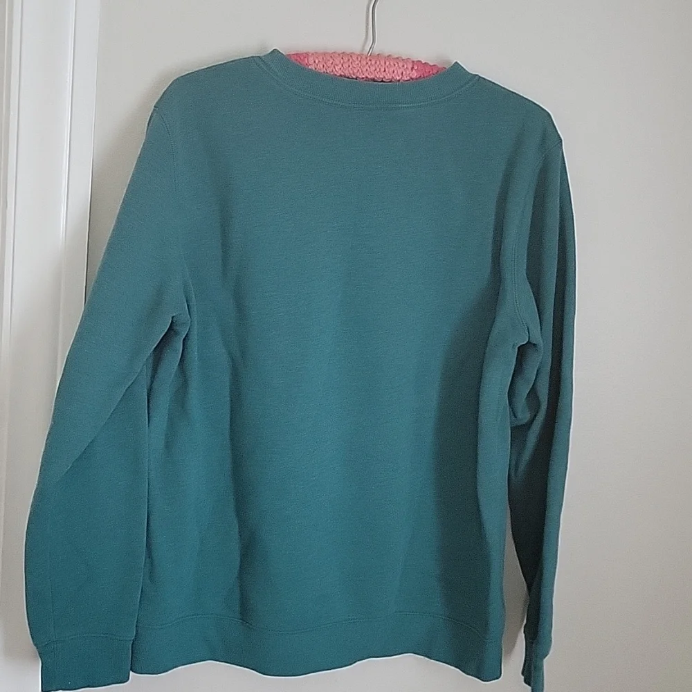 🌻4 for $15🌻 large turquoise heathered sweatshirt - Picture 4 of 5
